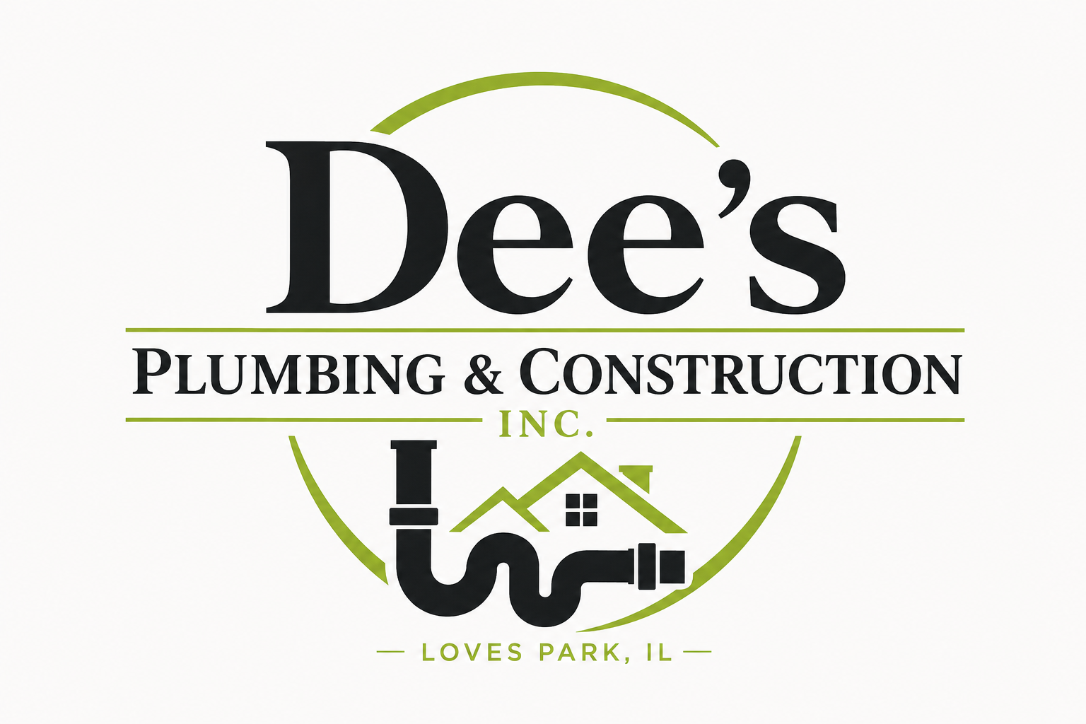 Dee's Plumbing & Construction, Inc. embroidered logo